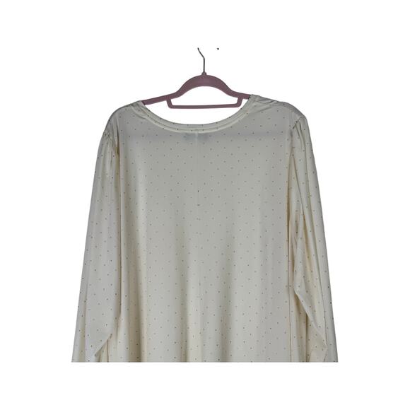 Lane Bryant Cream Gold Swing Dew Drop Long Sleeve Crew Neck Matte Top Size 26/28 - Picture 6 of 10